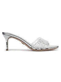 Tia 65MM Basketweave Jelly Mules