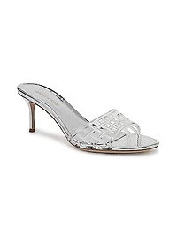 Tia 65MM Basketweave Jelly Mules