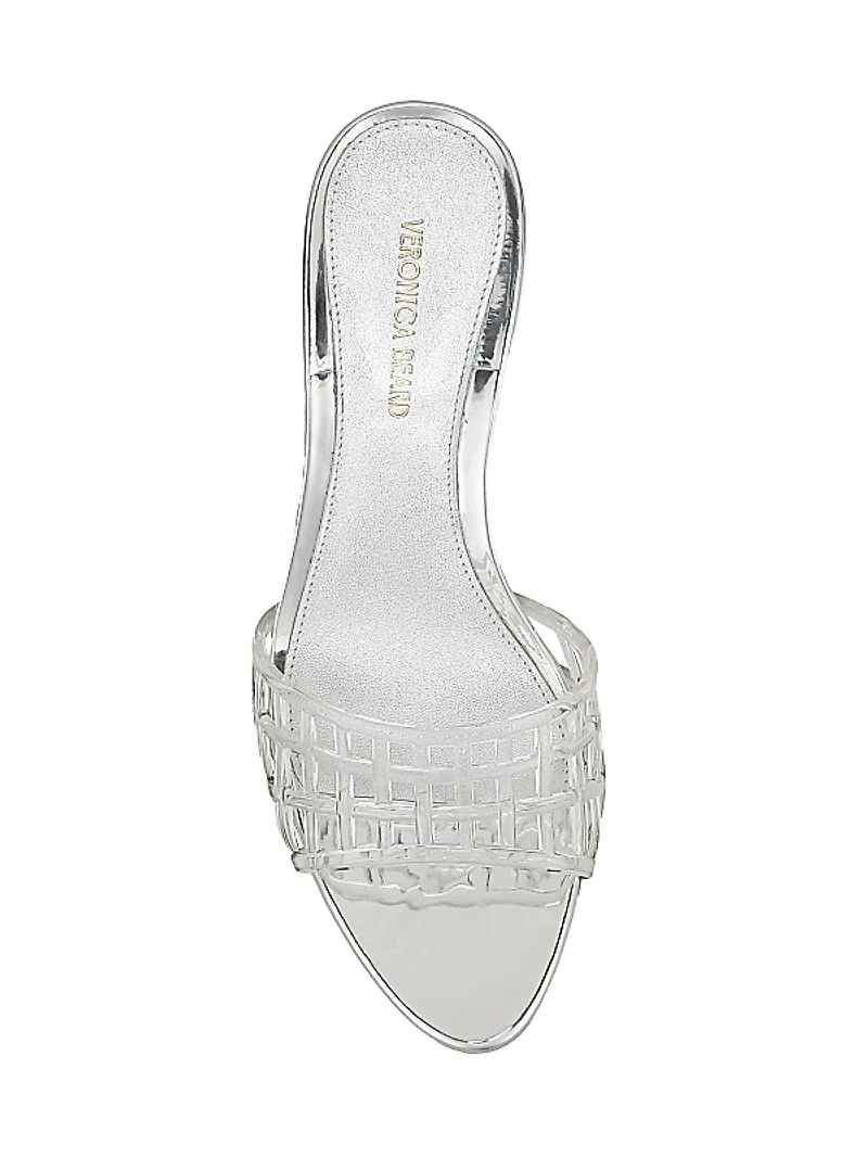 Tia 65MM Basketweave Jelly Mules