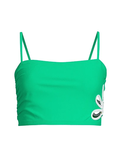 Franny Floral Cut-Out Bikini Top