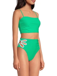 Franny Floral Cut-Out Bikini Top