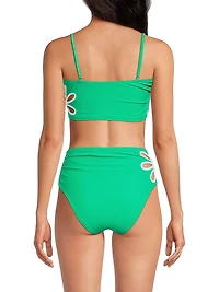 Franny Floral Cut-Out Bikini Top