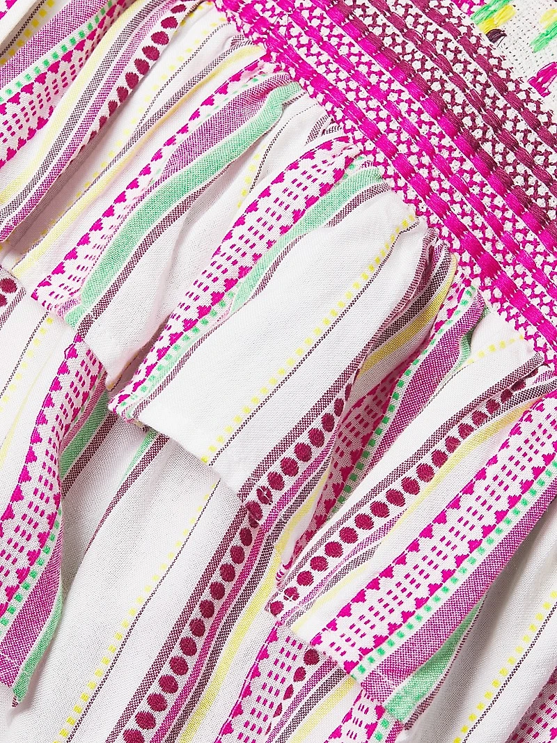 Hensley Striped Cotton Cover-Up Minidress