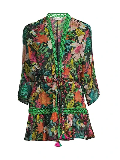 Madge Floral Tie-Waist Minidress