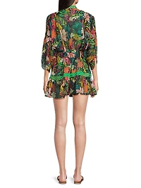 Madge Floral Tie-Waist Minidress