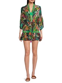Madge Floral Tie-Waist Minidress