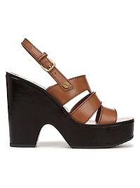 Peony 120MM Leather Platform Sandals