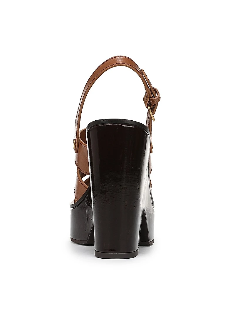 Peony 120MM Leather Platform Sandals