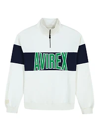 Logo-Embroidered Cotton Half-Zip Sweatshirt