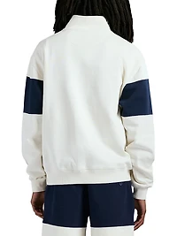 Logo-Embroidered Cotton Half-Zip Sweatshirt