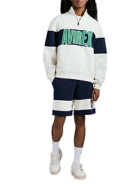 Logo-Embroidered Cotton Half-Zip Sweatshirt