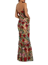 Ieena Floral Embroidered Gown