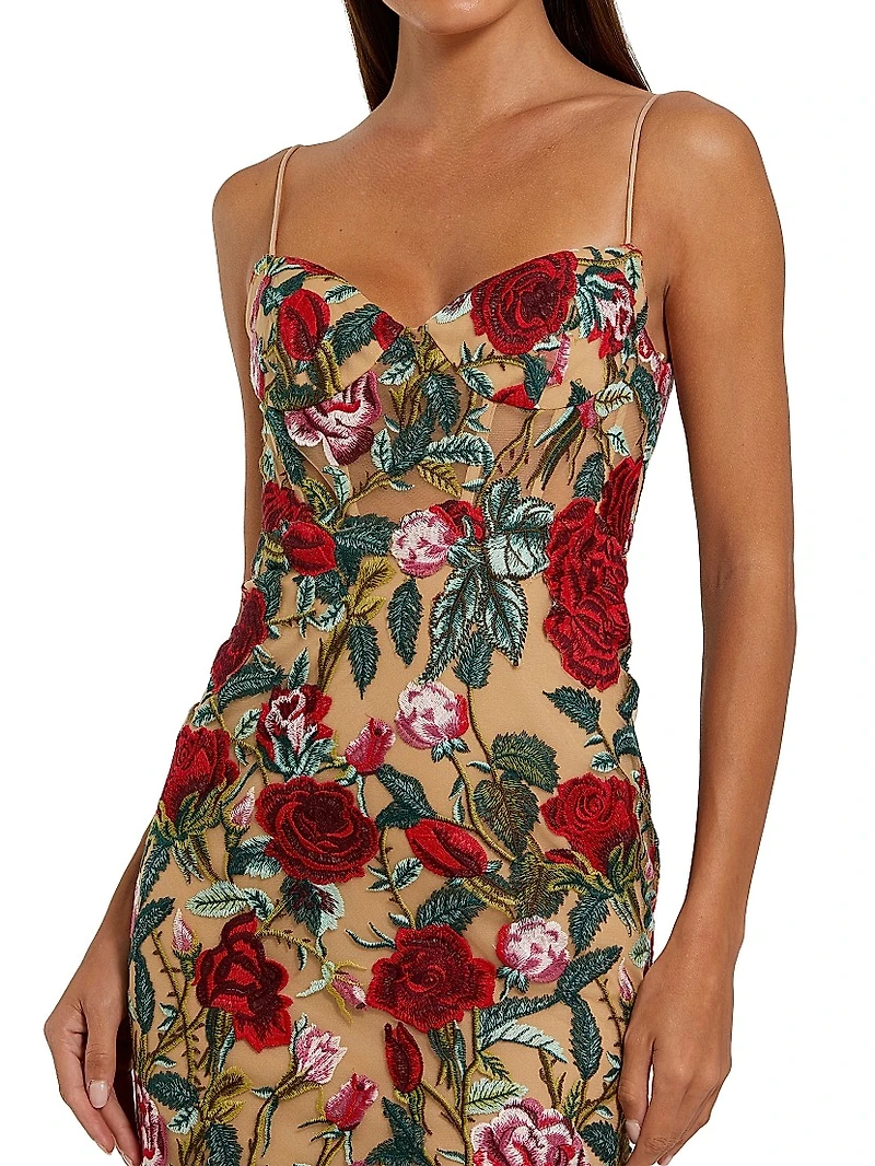 Ieena Floral Embroidered Gown