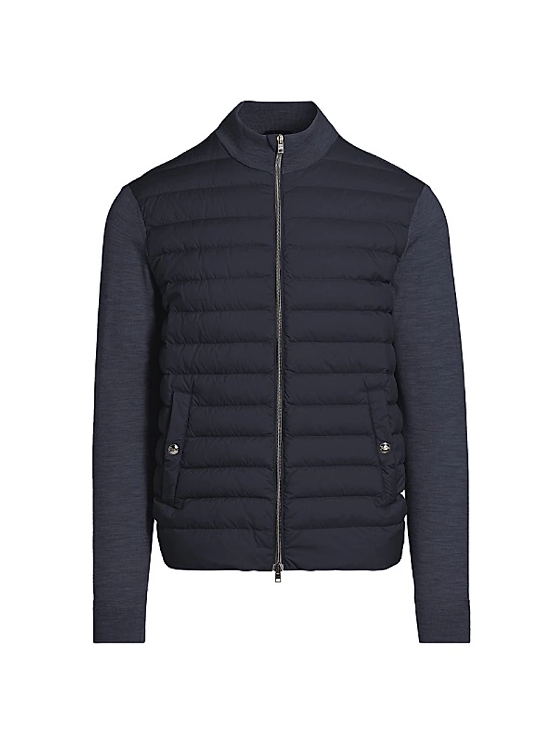 Wool & Silk Quilted Bomber Jacker