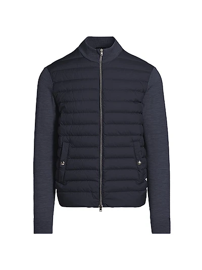 Wool & Silk Quilted Bomber Jacker