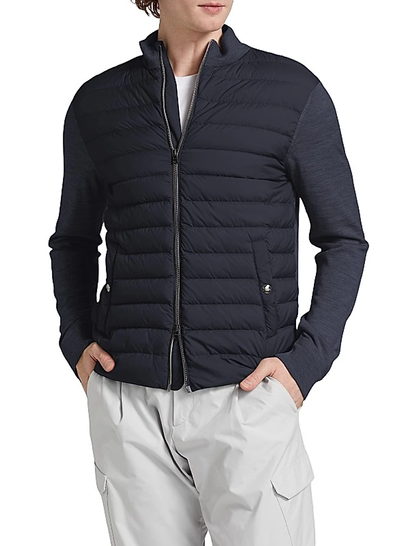 Wool & Silk Quilted Bomber Jacker