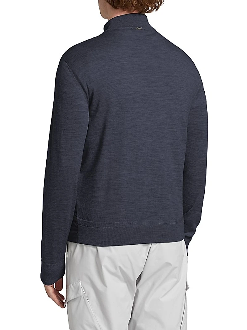 Wool & Silk Quilted Bomber Jacker
