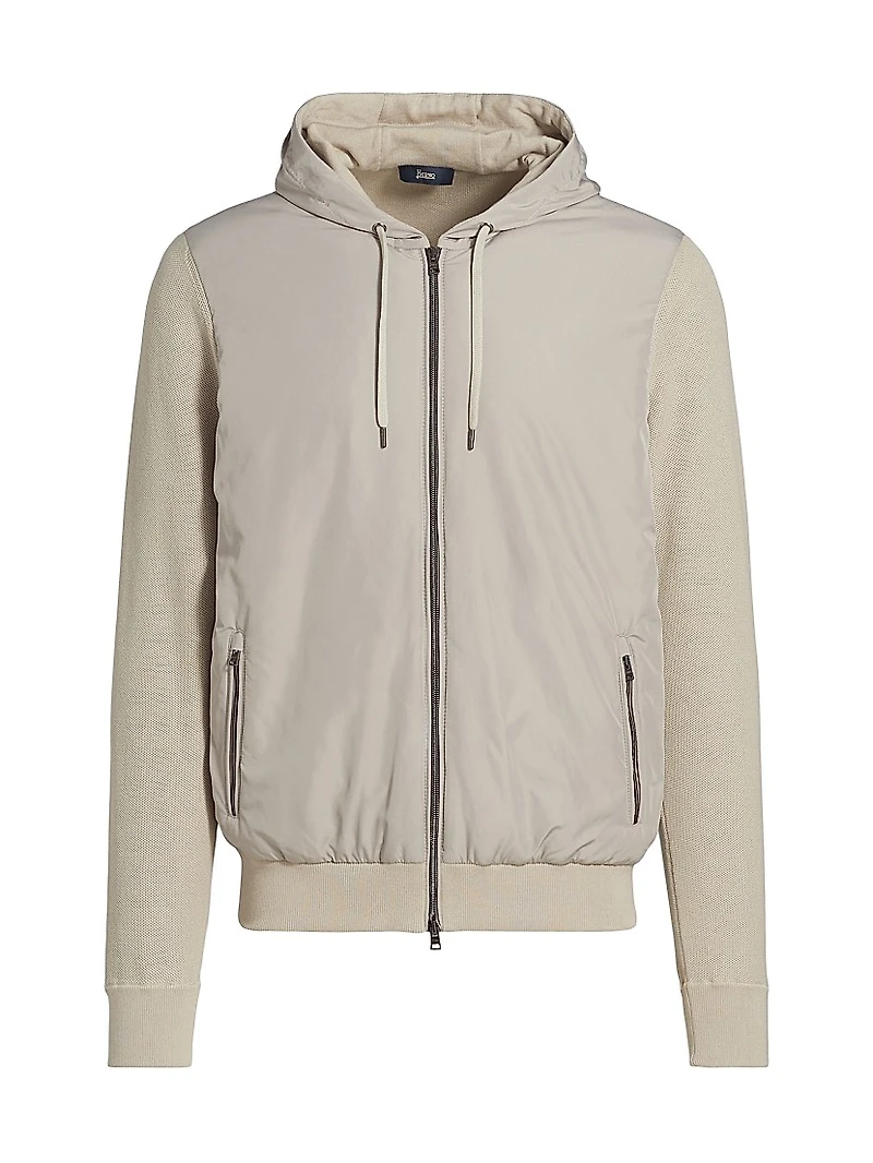 Cotton Hooded Bomber Jacket
