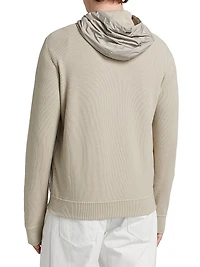 Cotton Hooded Bomber Jacket