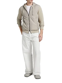 Cotton Hooded Bomber Jacket