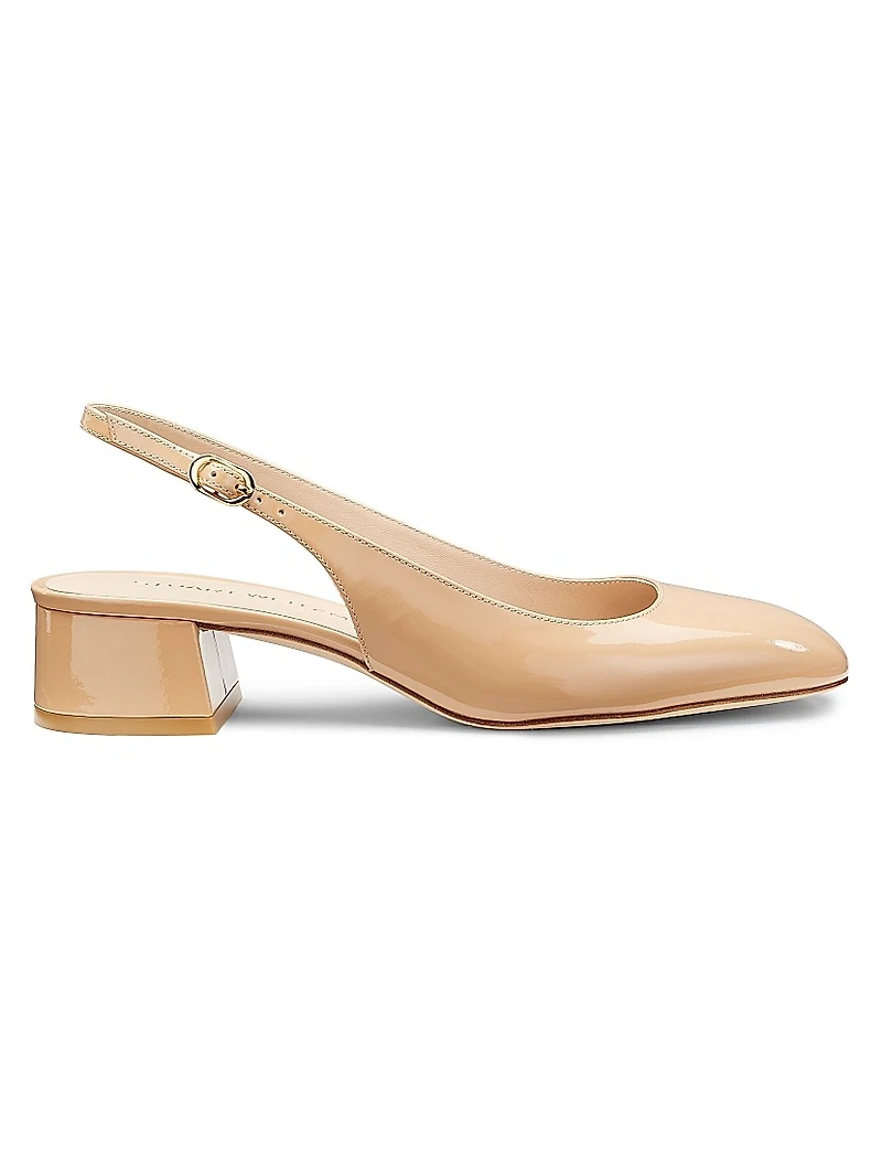 Maeve 35MM Patent Leather Slingback Pumps