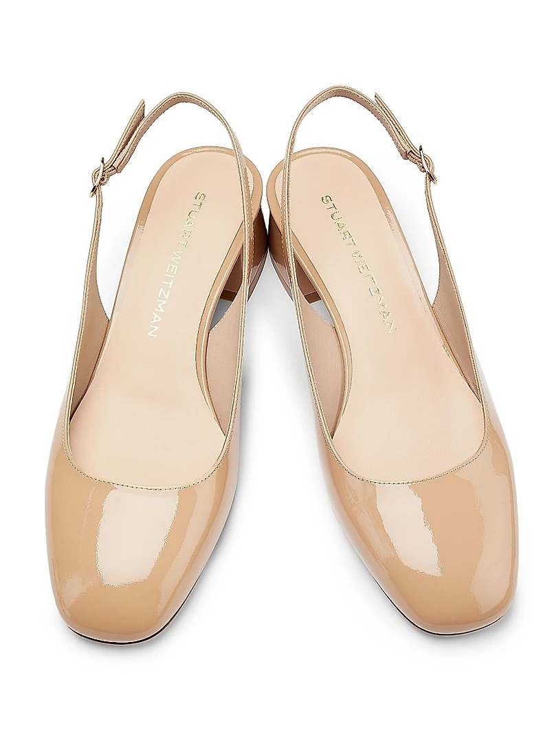 Maeve 35MM Patent Leather Slingback Pumps