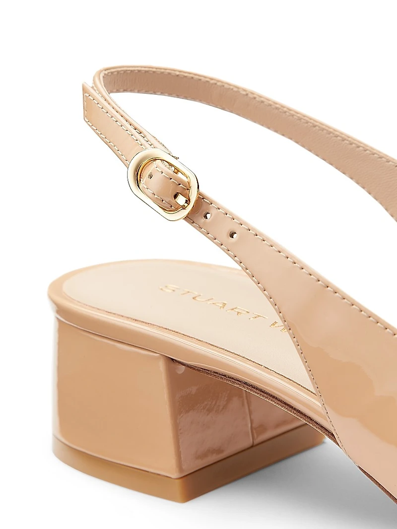 Maeve 35MM Patent Leather Slingback Pumps