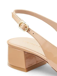 Maeve 35MM Patent Leather Slingback Pumps