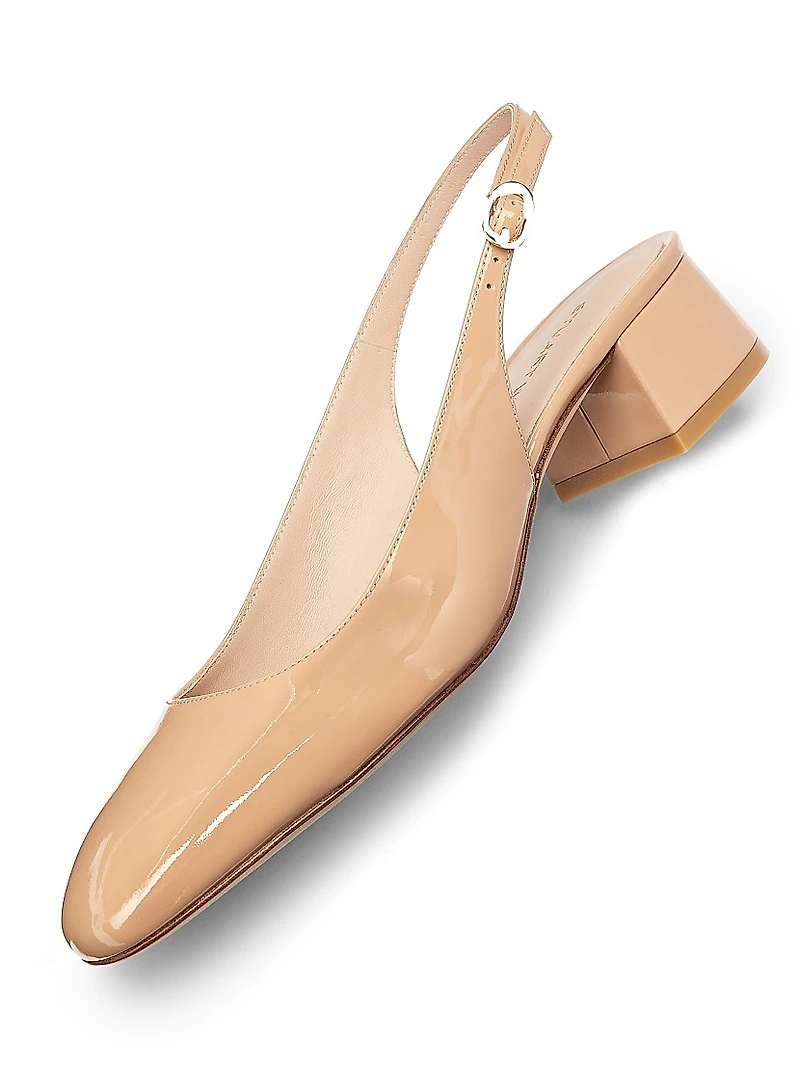 Maeve 35MM Patent Leather Slingback Pumps