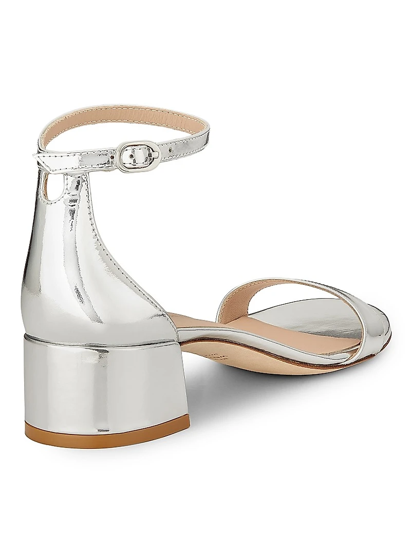 Nudist Block 35MM Metallic Leather Sandals