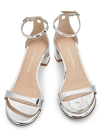 Nudist Block 35MM Metallic Leather Sandals