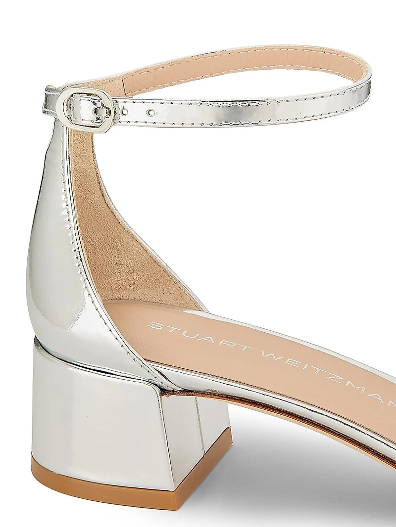 Nudist Block 35MM Metallic Leather Sandals