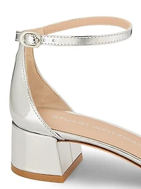 Nudist Block 35MM Metallic Leather Sandals