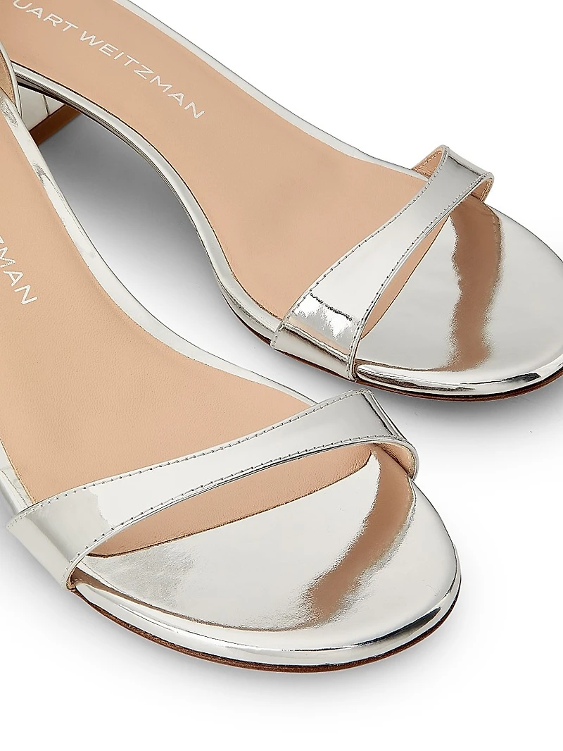 Nudist Block 35MM Metallic Leather Sandals