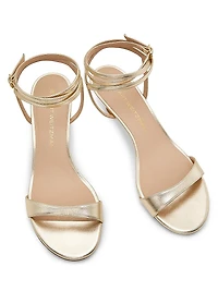 Nudist Wrap 50MM Metallic Leather Sandals