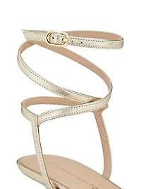 Nudist Wrap 50MM Metallic Leather Sandals