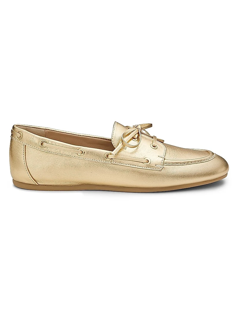 Tinsley Metallic Leather Boat Shoes