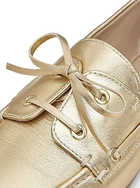 Tinsley Metallic Leather Boat Shoes