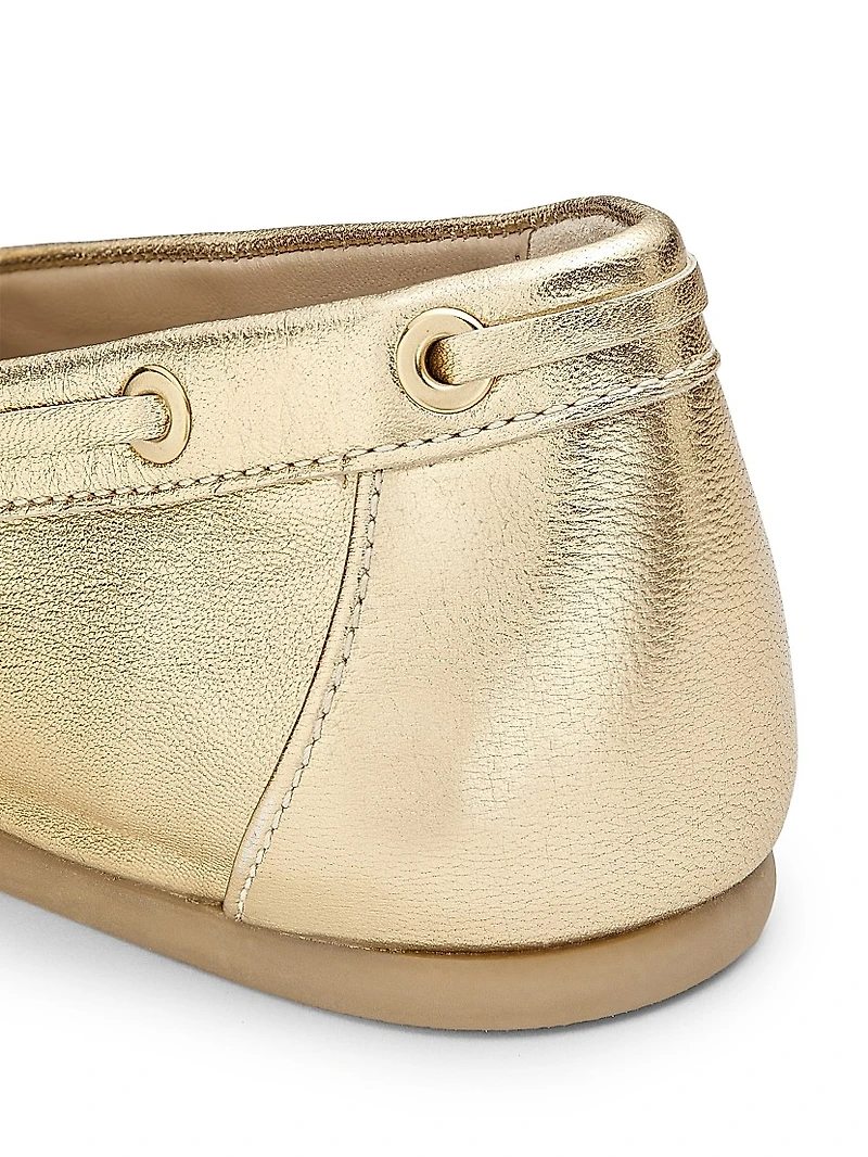 Tinsley Metallic Leather Boat Shoes