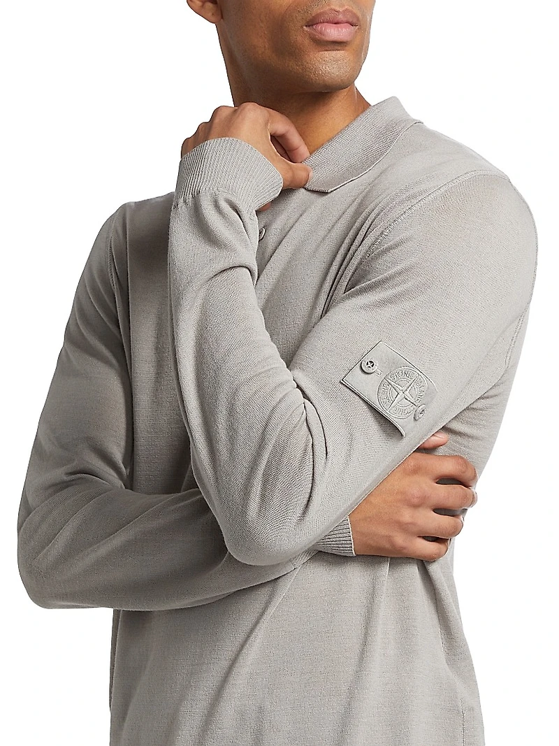 Ghost Long-Sleeve Polo Shirt