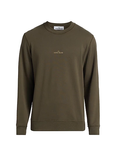 Logo Cotton Crewneck Sweatshirt