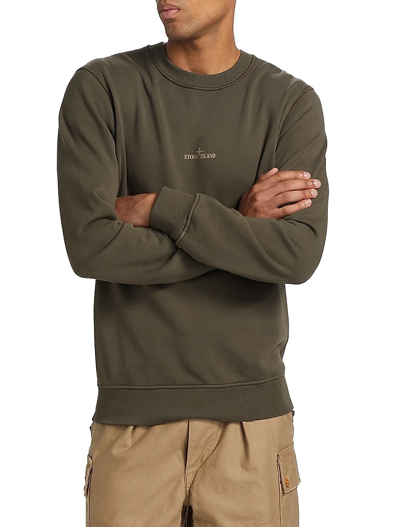 Logo Cotton Crewneck Sweatshirt