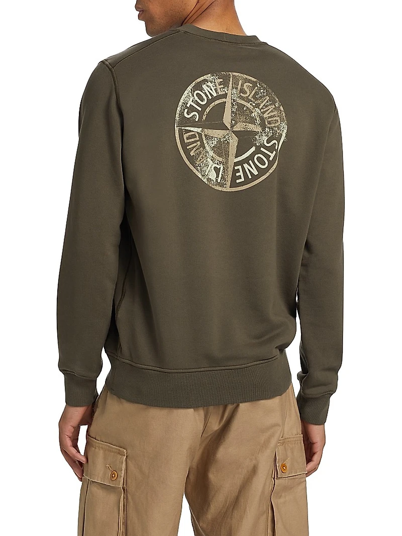 Logo Cotton Crewneck Sweatshirt