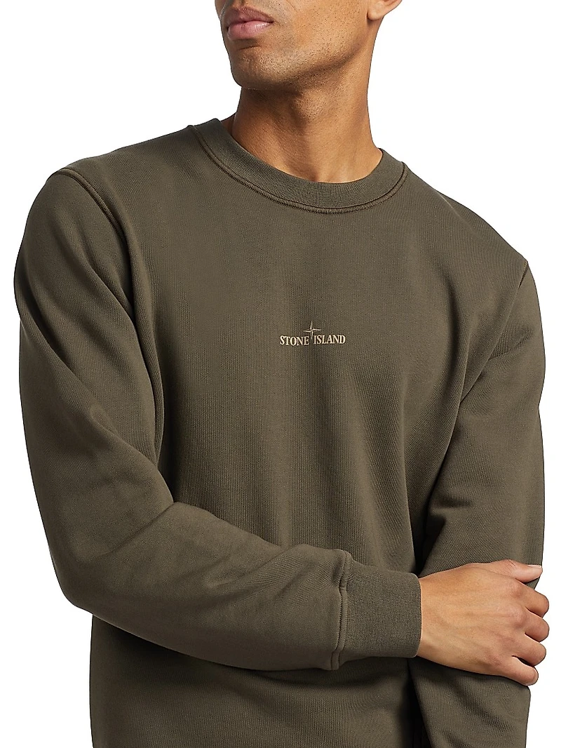 Logo Cotton Crewneck Sweatshirt