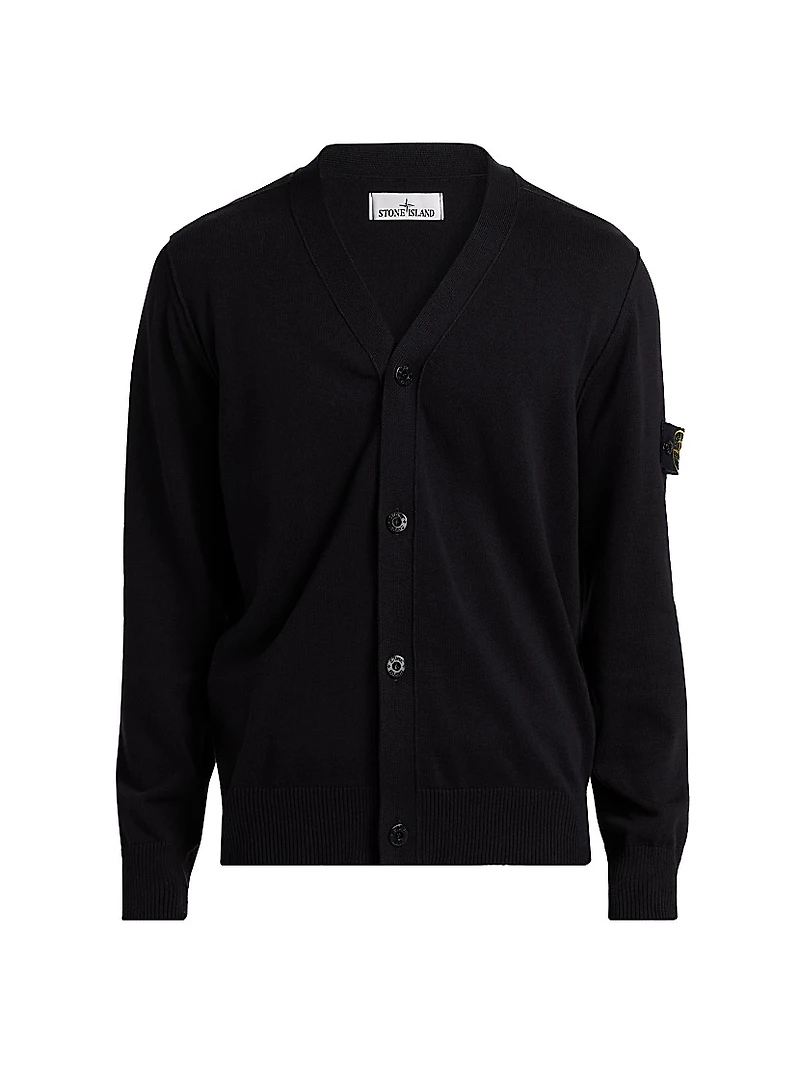 Soft Stretch-Cotton Cardigan
