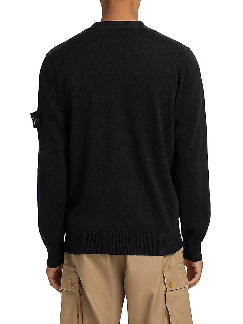 Soft Stretch-Cotton Cardigan
