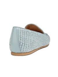 Lee Raffia Leather Loafers