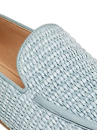 Lee Raffia Leather Loafers