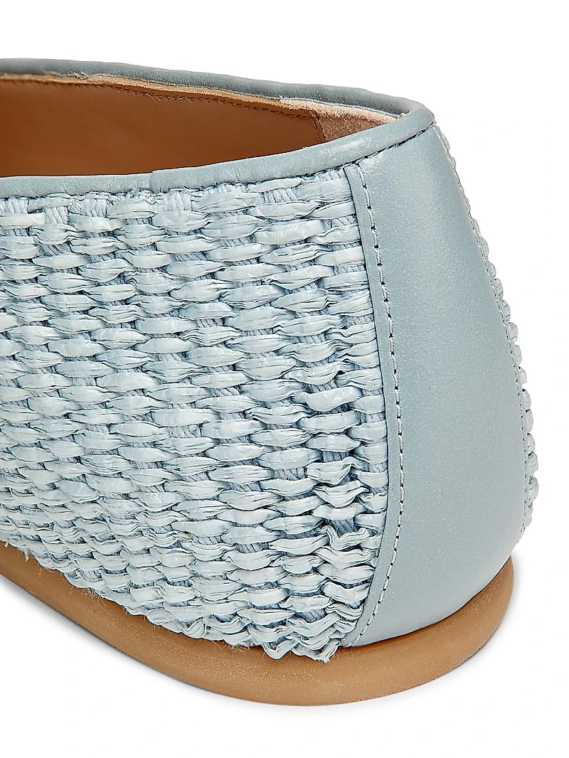 Lee Raffia Leather Loafers