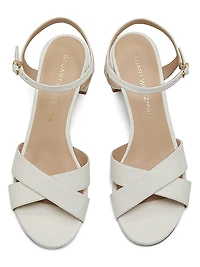 Dayna Leather Block-Heel Sandals